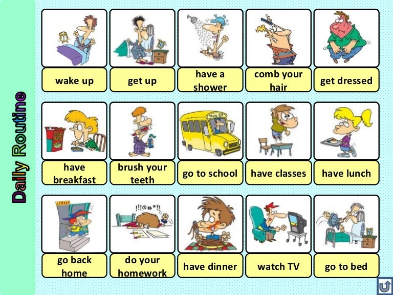 daily routines unit 7 list of daily activities
