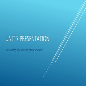 Unit 7 english presentation | PPT