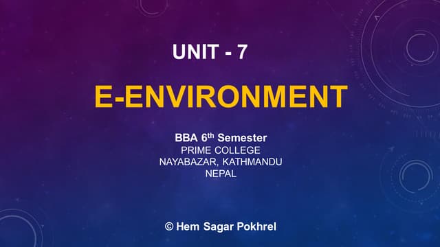 E-environment