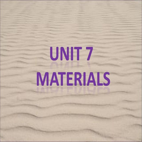 Unit 7 Materials