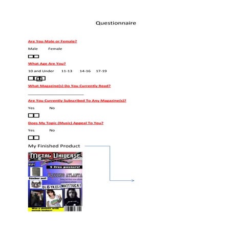 Unit 7 questionnaire