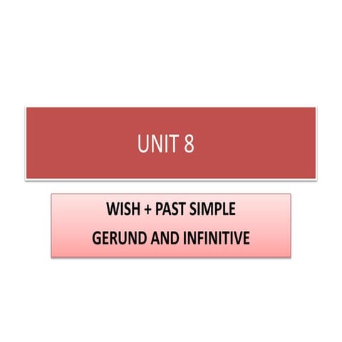 WISH & GERUNDS AND INFINITIVES | PPTX