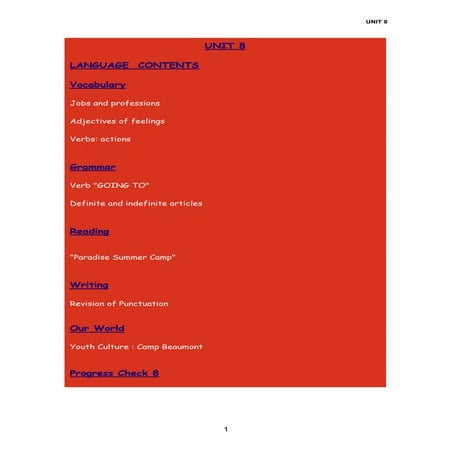 Unit 8. ANGLÈS. ALUMNAT NEE.