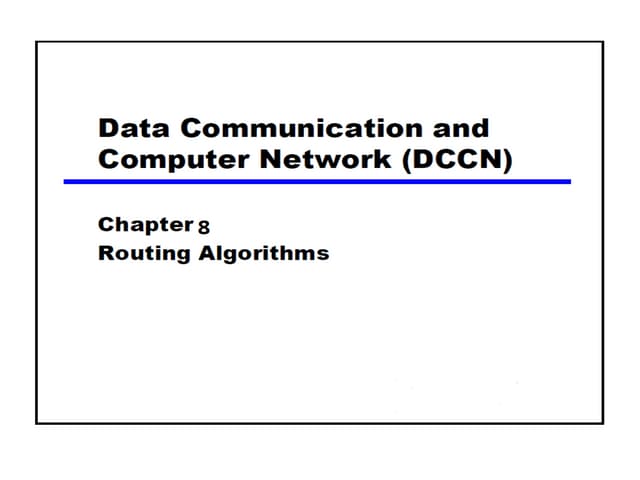 Routing Algorithm | PPTX