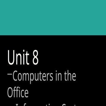 English  Computers in the Office    -Information System