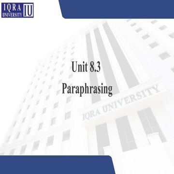 Identify plagiarism and avoid it through