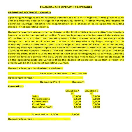 Unit 8 leverage -fin & oprt | DOCX