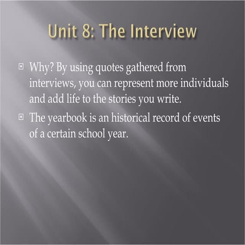 Unit 8 The Interview