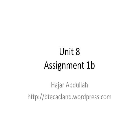 Unit 8 assignment 1b