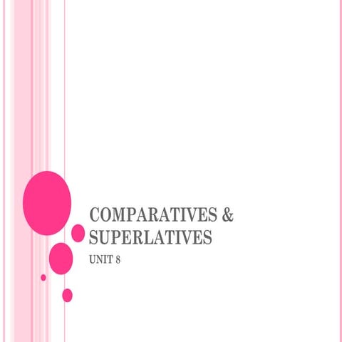 E2 Unit 8 comparatives & superlatives