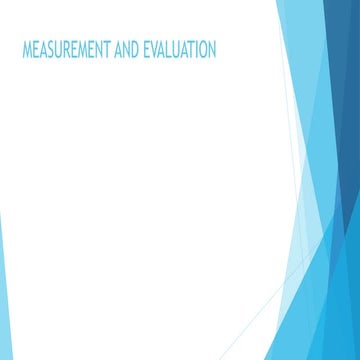 Measurement & Evaluation pptx