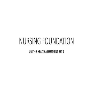 unit 8 health assessment notes bsc nursing