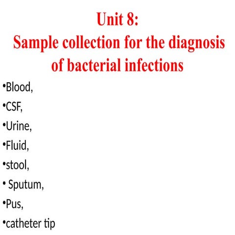 Specimen collection | PPTX