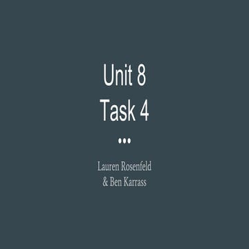 Unit 8 task 4