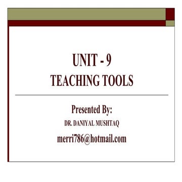 TEACHING TOOLS