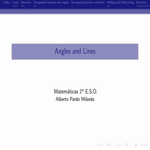 Unit9: Angles and Lines