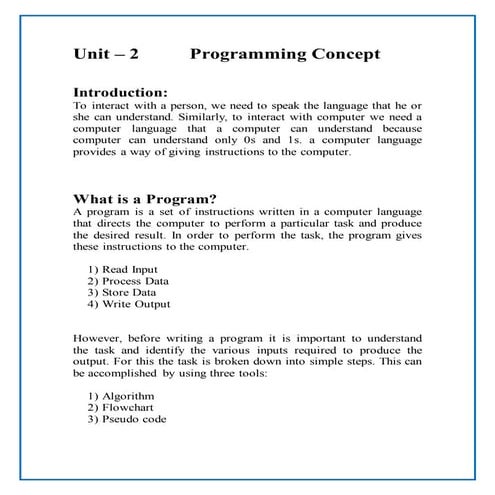 programming concept | DOCX