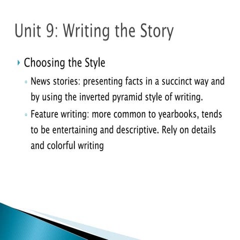 Unit 9 Writing The Story