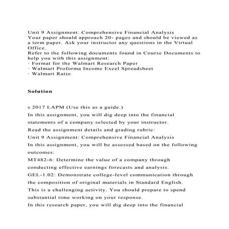 Unit 9 Assignment Comprehensive Financial AnalysisYour paper sh.docx