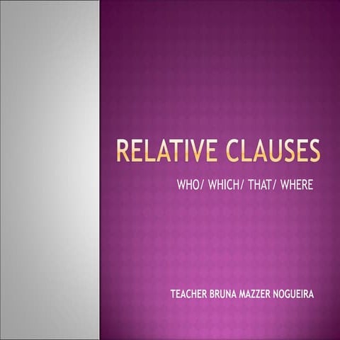 Relative Clauses - English Class