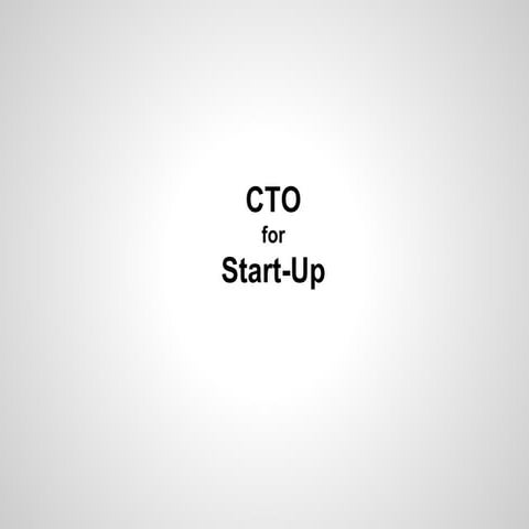 CTO for Startup | PDF