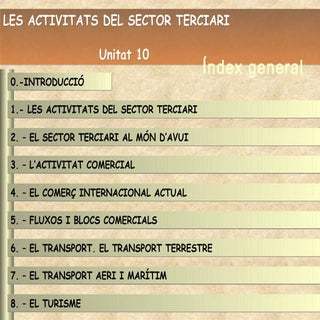 LES ACTIVITATS DEL SECTOR TERCIARI