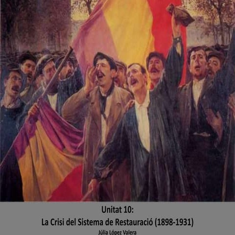 Unitat 10 la crisi del sistema de la restauració (1898 1931)