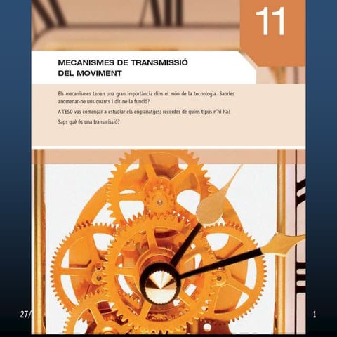 Unitat 11.  Mecanismes de transmissió del moviment