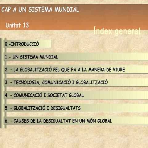 CAP A UN SISTEMA MUNDIAL