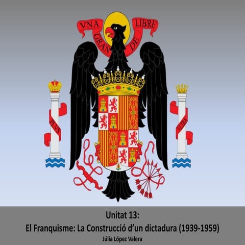 Unitat 13. el franquisme la construcció d'una dictadura (1939 1959).