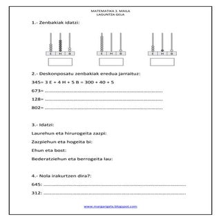 Unitate1, 3 zifrako zenbakiak