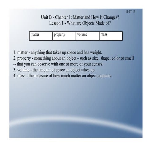 Science-Unit B Chapter 1 Lesson 1