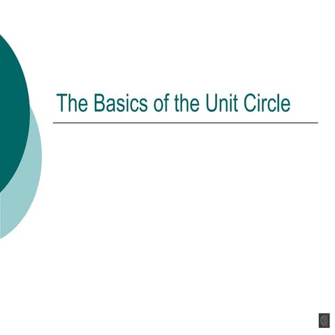 Unit Circle Lesson