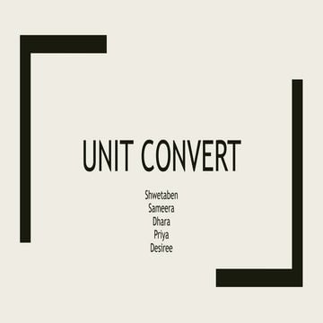 Unit Converter-Python Code and Explaination | PPTX