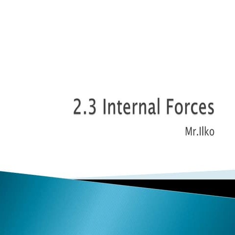 Unit d  - section 2.3 -- external forces