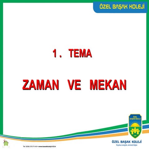 8. Sınıf Türkçe Ünite 1 Zaman ve Mekan