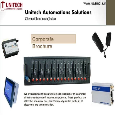 Unitech automations solutions  ppt uasindia