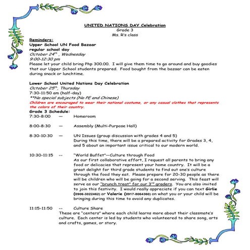 United Nations Day Celebration