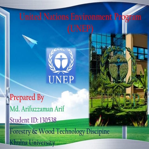 United Nations Environment Program (UNEP)- Arifuzzaman Arif