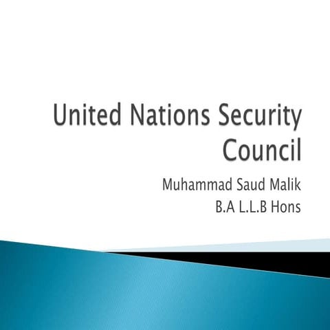 United nations security council presentation