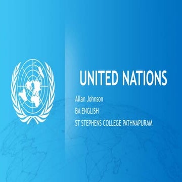 THE UNITED NATIONS PRESENTATION UN DAYSP | PPTX