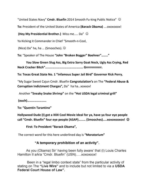 “United States Navy” Cmdr. Bluefin 2014 Smooth Fu king Public Notice”