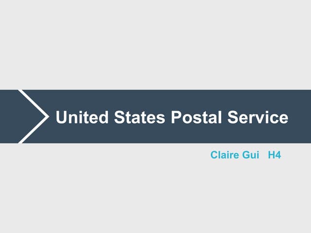 Thesis on postal service