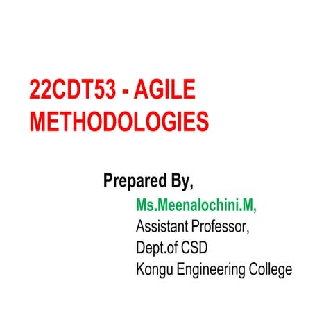Unit I-agile methodologies introduction main