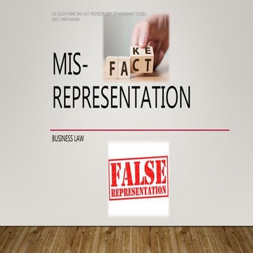 Mis-representation