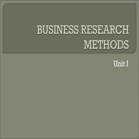 Process of Business Research and Types