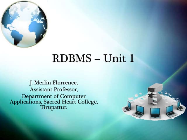 Introduction to RDBMS