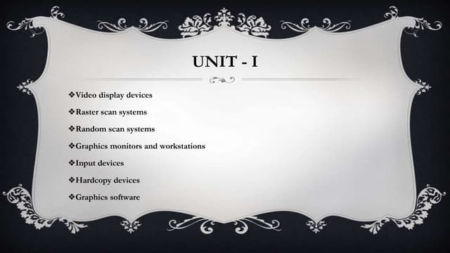 COMPUTER GRAPHICS-UNIT-I