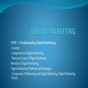 Basics of digital marketing