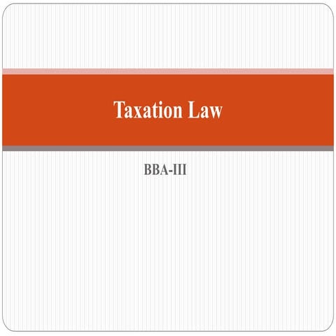 Tax Law Notes on taxation law tax law for 10th sem | PDF
